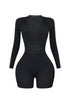 Cut Him Off Cutout Long Sleeve Romper